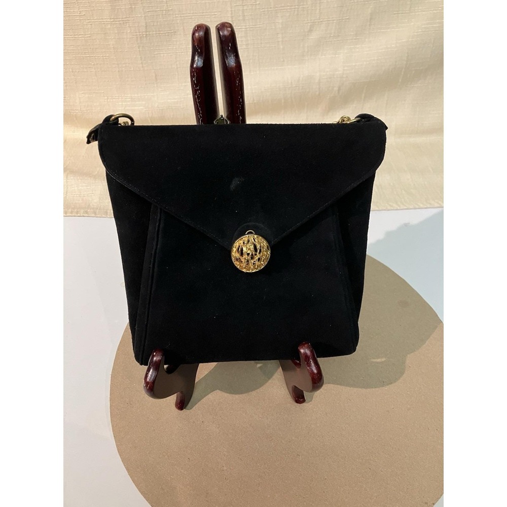 Prestige Black Gold Chain Shoulder Bag Classic Square Formal Party Cocktail
